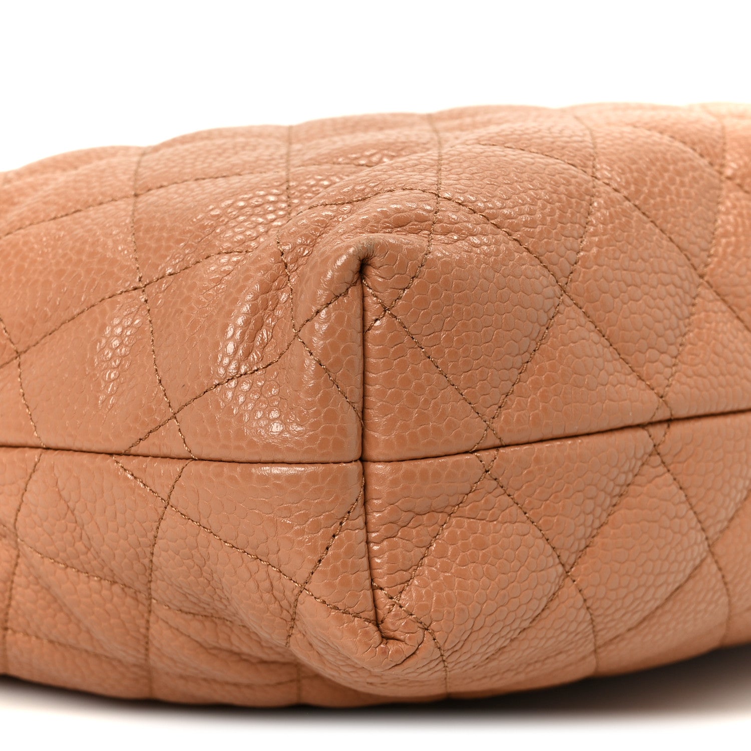Chanel Shiny Caviar Quilted Large Bowling Bag Brown 9 of 10