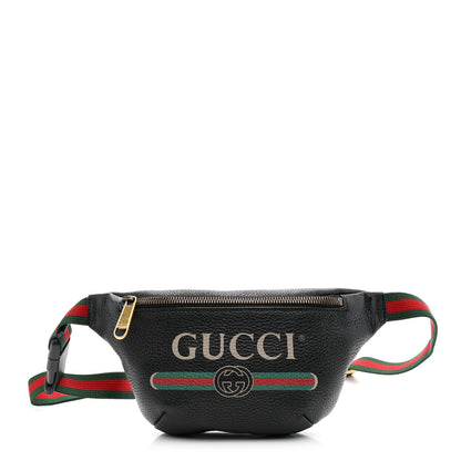 Gucci Grained Calfskin Small Logo Belt Bag Black 1 of 11