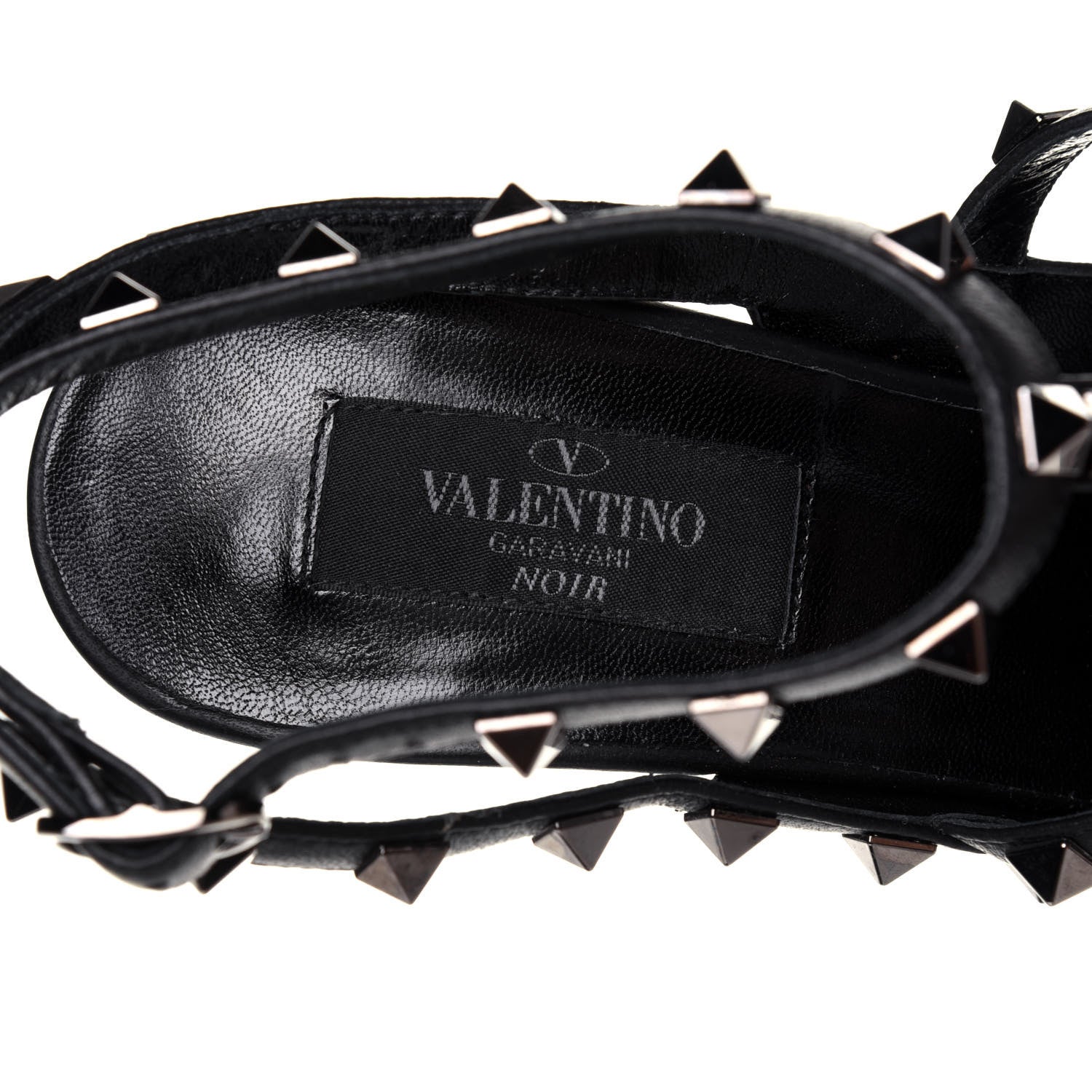 Valentino Garavani Nappa Rockstud Ankle Strap Pumps 39 Black 7 of 9