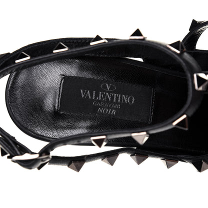 Valentino Garavani Nappa Rockstud Ankle Strap Pumps 39 Black 7 of 9