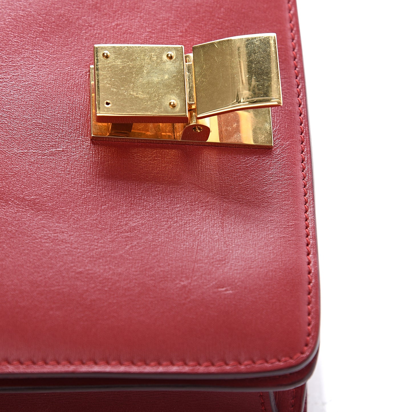 Smooth Calfskin Small Classic Box Flap Bag Red