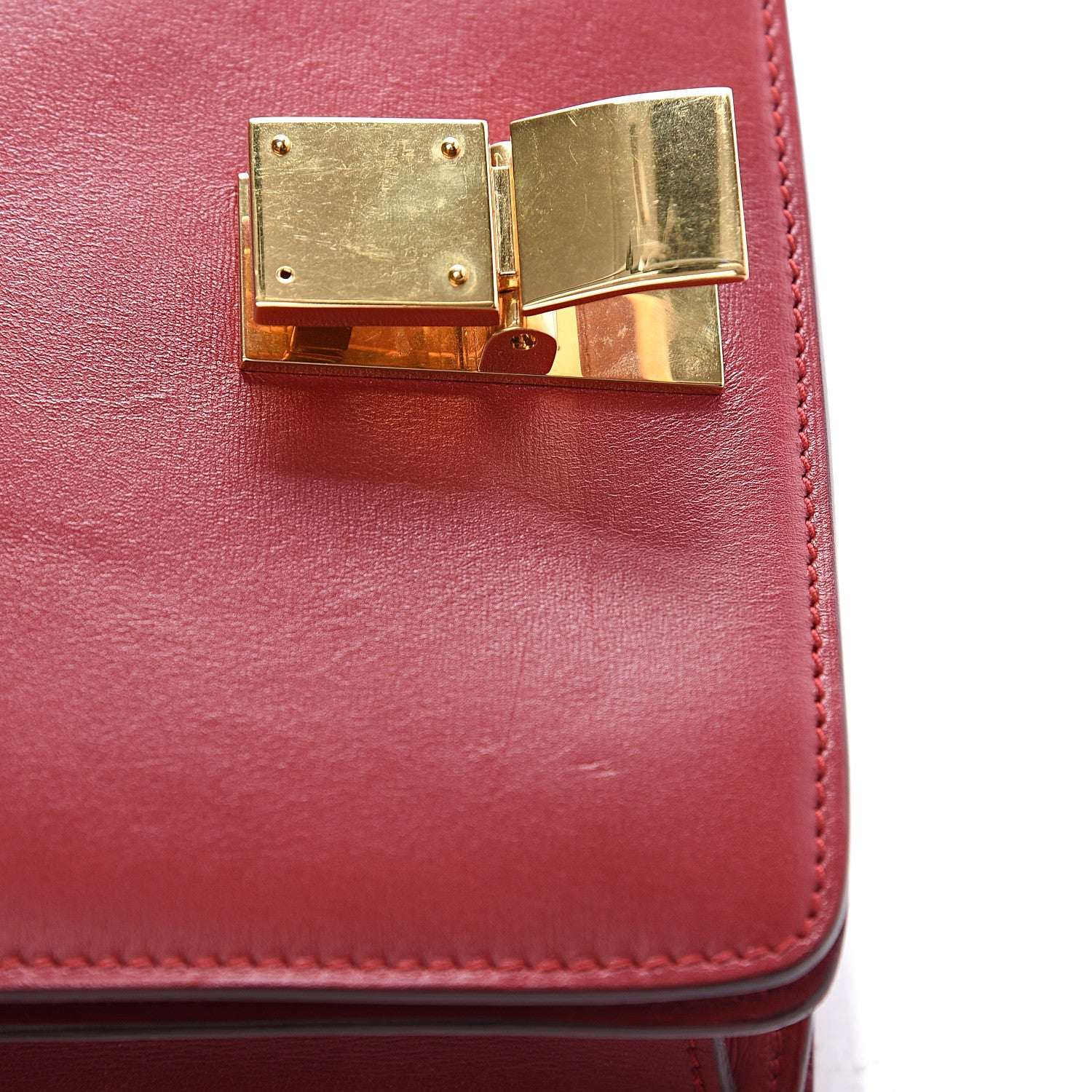 Celine Smooth Calfskin Small Classic Box Flap Bag Red 11 of 12