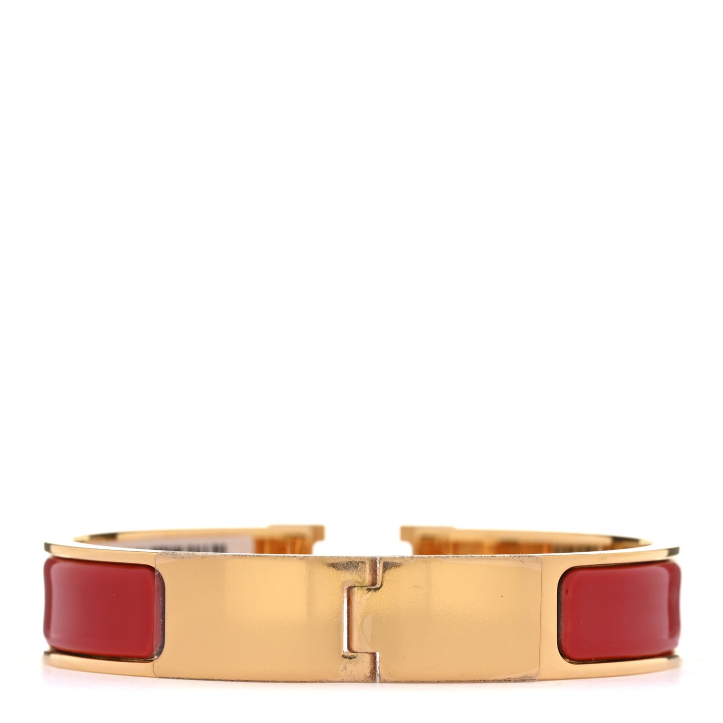 Enamel Narrow Clic Clac H Bracelet GM Rouge Amarante