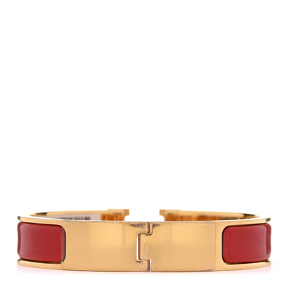 Hermes Enamel Narrow Clic Clac H Bracelet GM Rouge Amarante 3 of 4