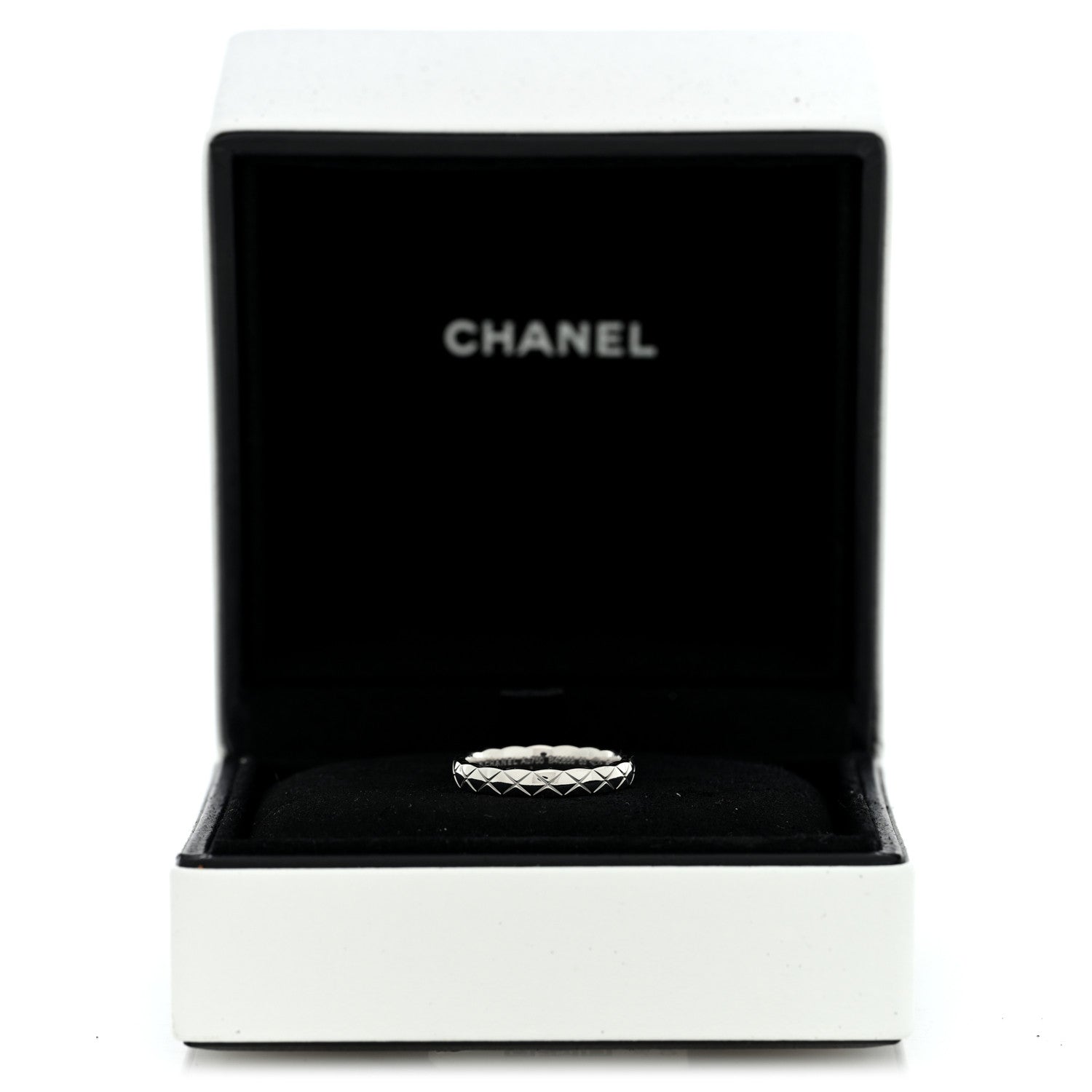 Chanel 18K White Gold Mini Coco Crush Ring 53 6.5 5 of 5