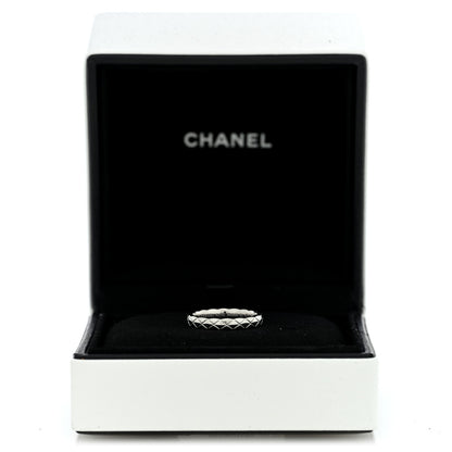Chanel 18K White Gold Mini Coco Crush Ring 53 6.5 5 of 5