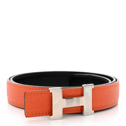 Hermes Box Togo 24mm Mini Constance H Belt 80 Black Orange 3 of 6