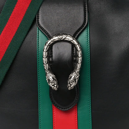 Gucci Calfskin Web Stripe Medium Dionysus Hobo Black 9 of 11