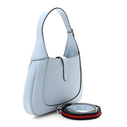Gucci Grained Calfskin Web Medium Jackie 1961 Hobo Light Blue 3 of 10