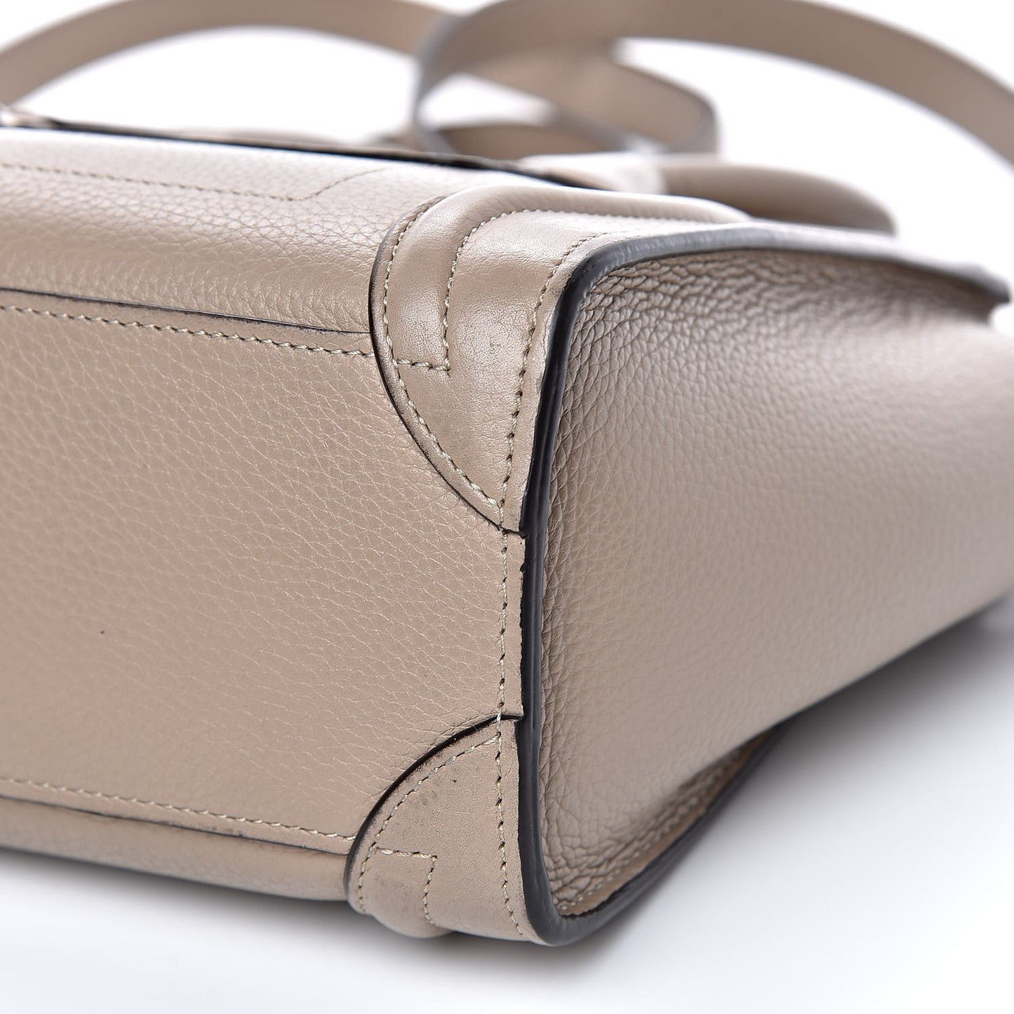 Drummed Calfskin Nano Luggage Dune