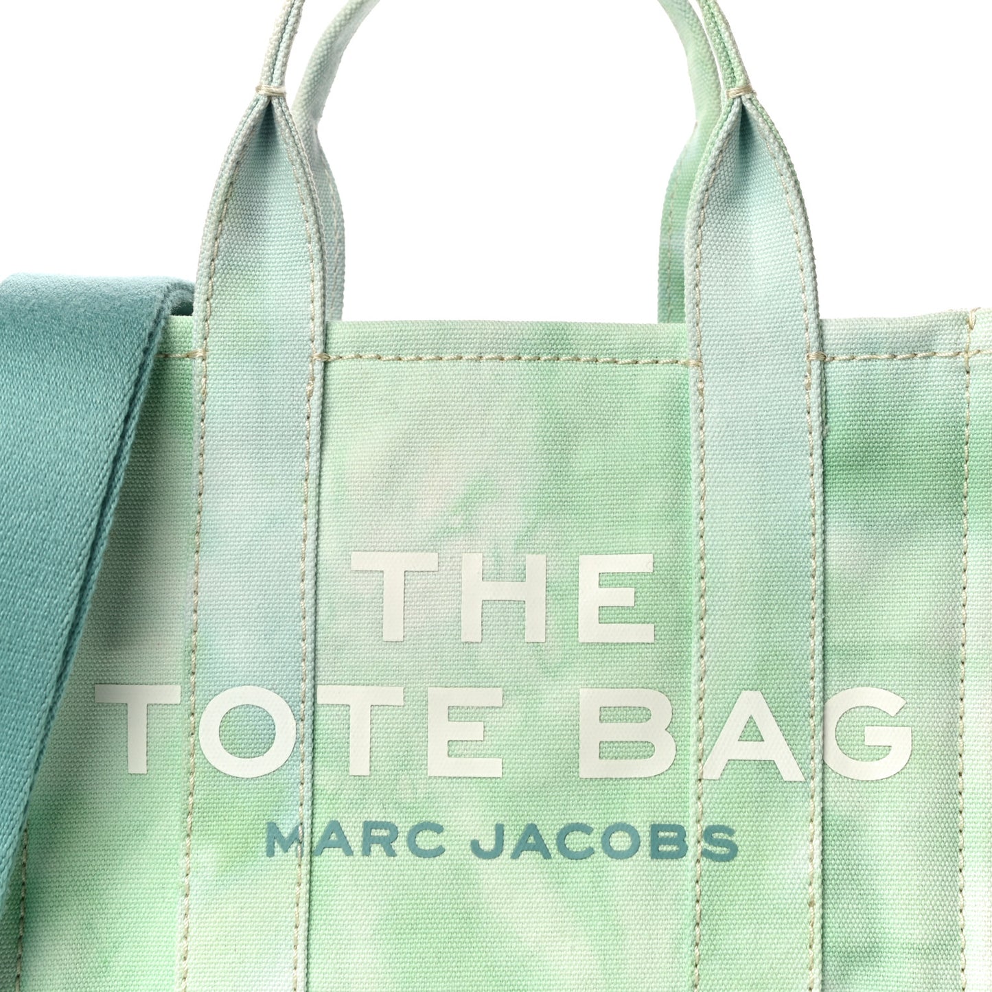 Cotton Canvas Tie Dye Small The Traveler Tote Bag Green