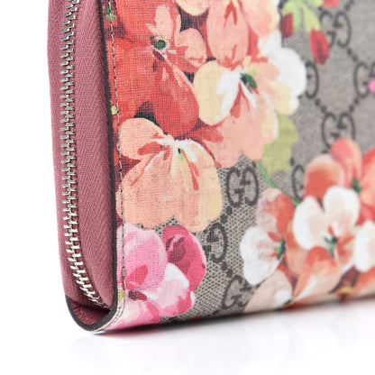 Gucci GG Supreme Monogram Blooms Wrist Wallet Beige Multicolor Dry Rose 8 of 9