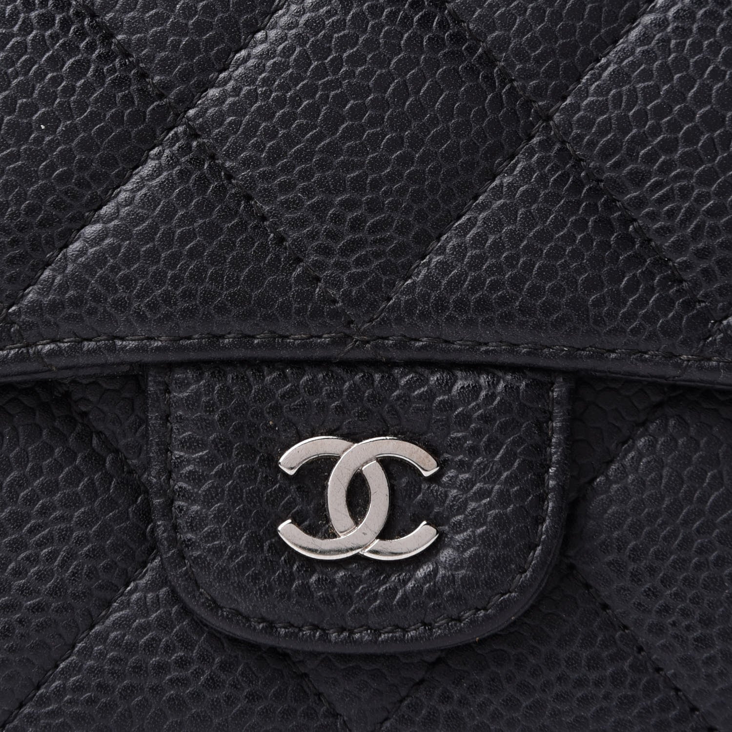Chanel Caviar Quilted Large Flap Wallet Black 8 of 11