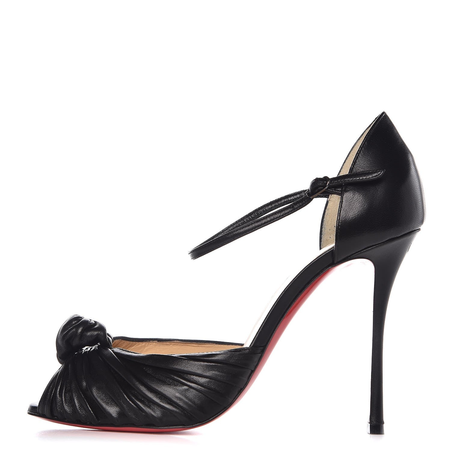 Christian Louboutin Shiny Nappa Marchavekel 100 Platform Sandals 40 Black 1 of 9