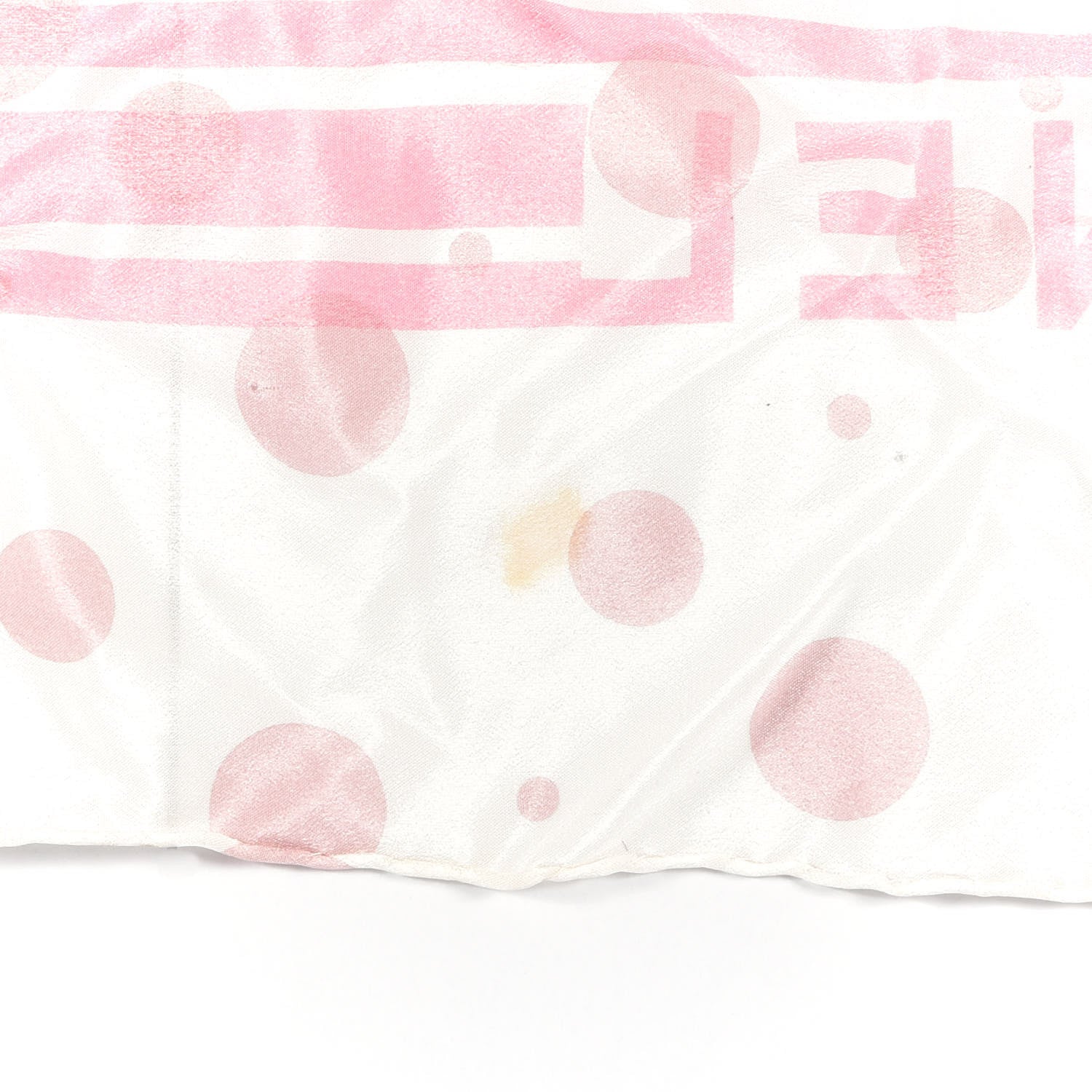 Chanel Silk Dot Stole White Pink 4 of 4