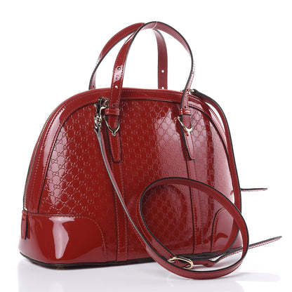 Gucci Patent Microguccissima Small Nice Top Handle Dome Bag Rose Bed 3 of 10
