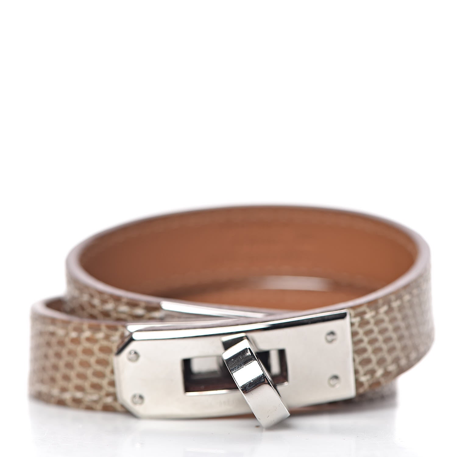 Hermes Lizard Kelly Double Tour Bracelet XS Ficelle 1 of 6
