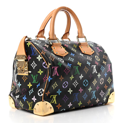 Louis Vuitton Monogram Multicolor Speedy 30 Black 2 of 4