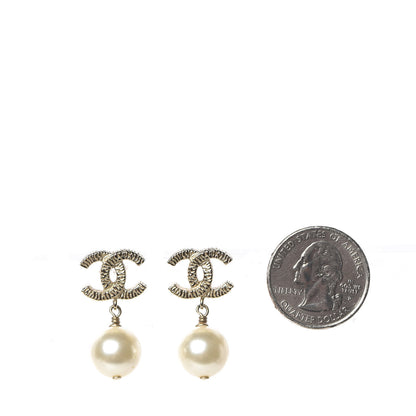 Chanel Pearl CC Drop Earrings Gold 2 of 8