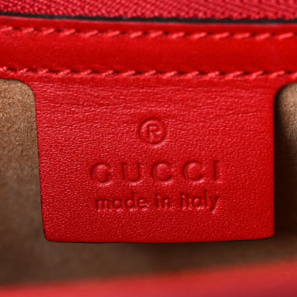 Gucci Calfskin Small Sylvie Shoulder Bag Hibiscus Red 5 of 8