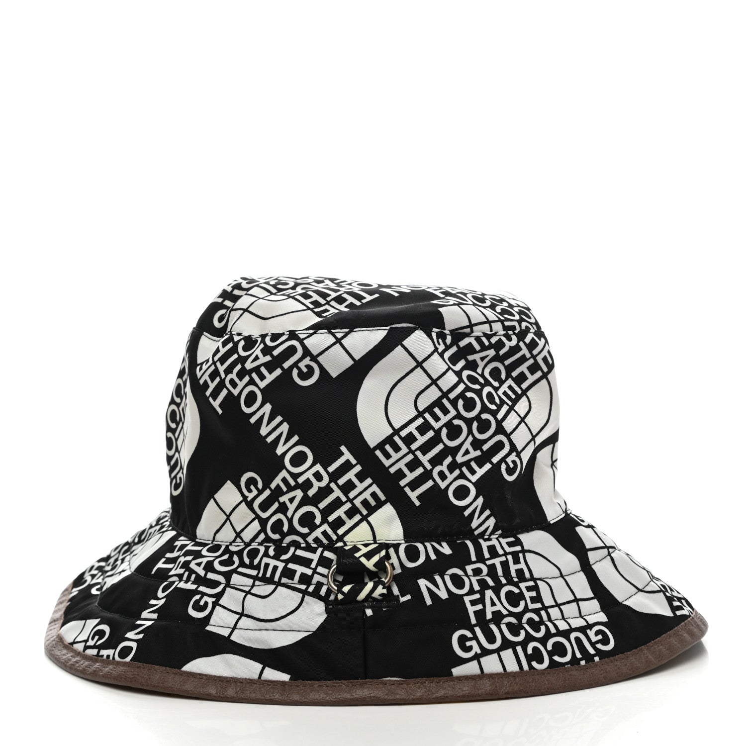 Gucci X THE NORTH FACE Nylon Reversible Self-Tie Bucket Hat M Black Yellow 6 of 9