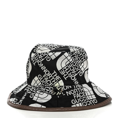 Gucci X THE NORTH FACE Nylon Reversible Self-Tie Bucket Hat M Black Yellow 6 of 9
