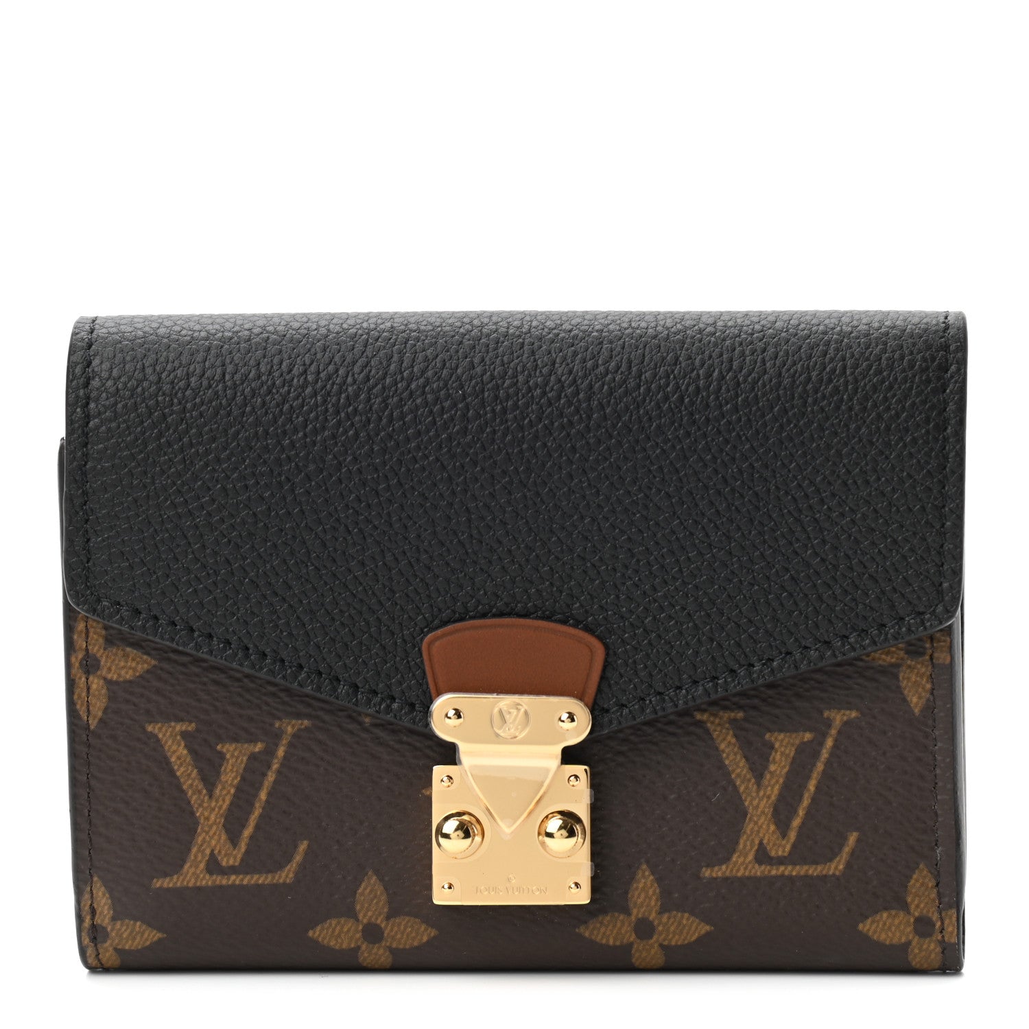Louis Vuitton Monogram Pallas Compact Wallet NM Black 1 of 7