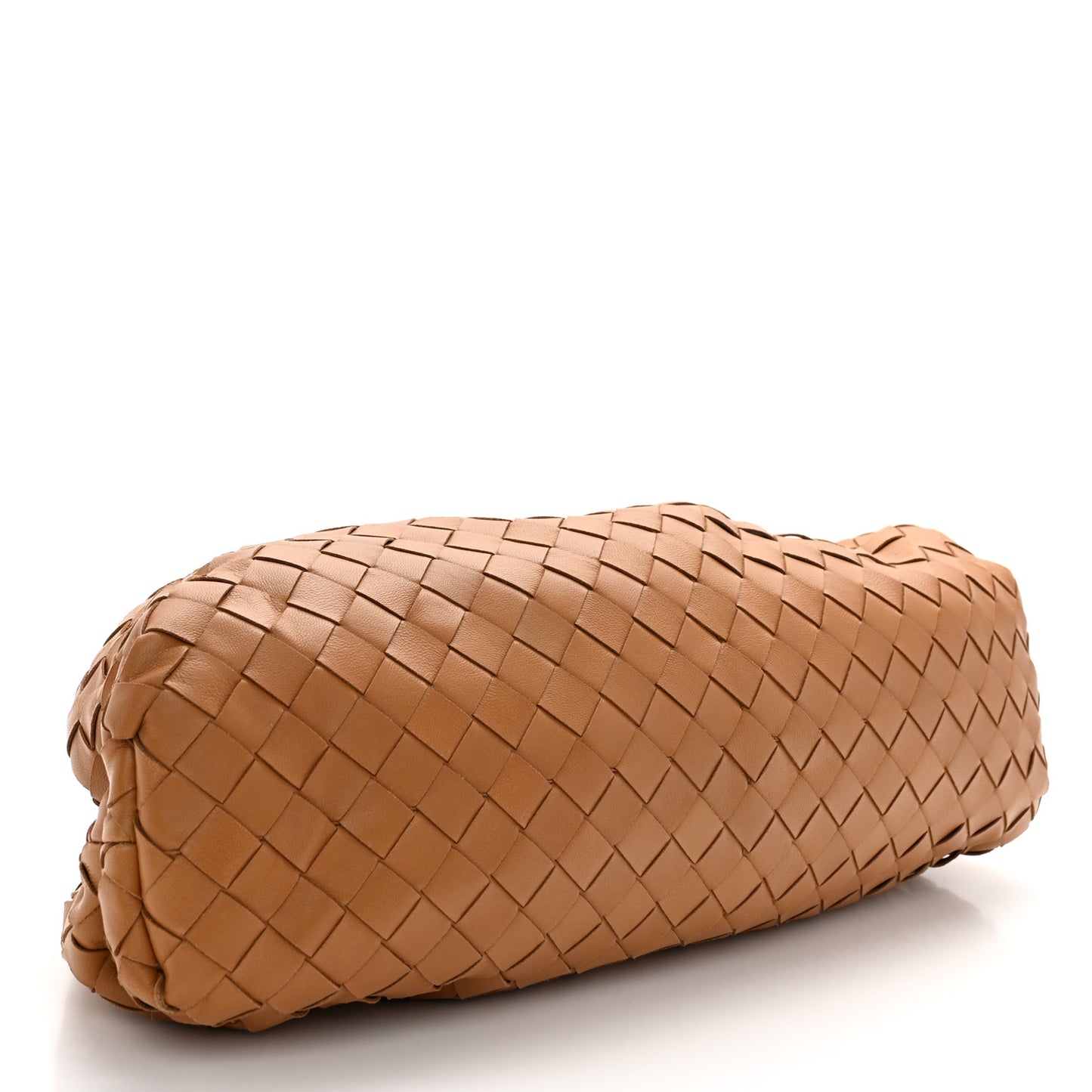 Nappa Maxi Intrecciato The Pouch Oversized Clutch Caramel