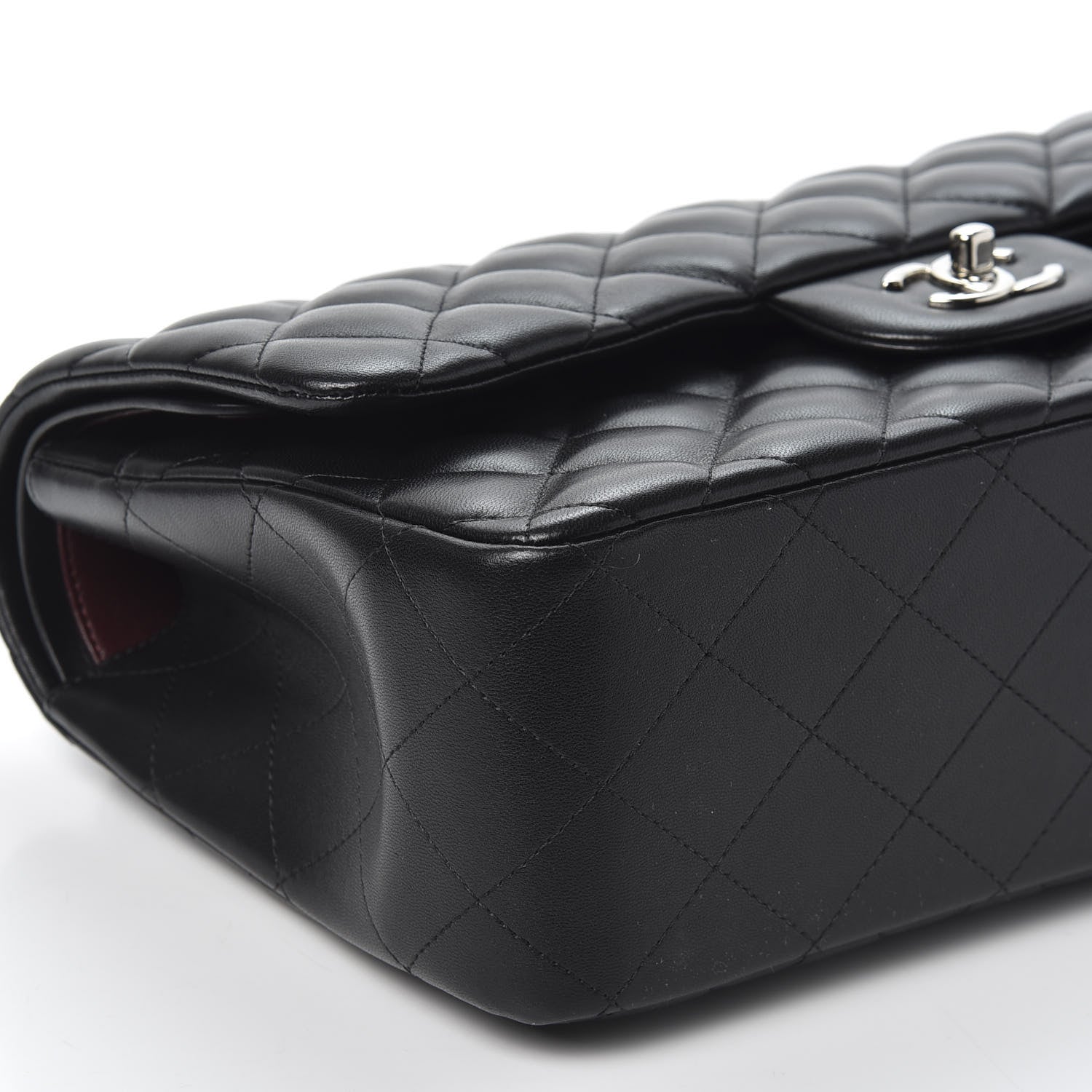 Chanel Lambskin Quilted Jumbo Double Flap Black 5 of 9