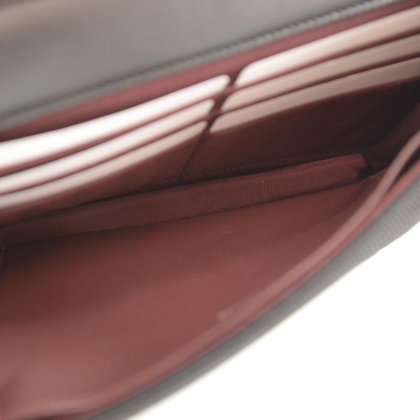 Lambskin Quilted Wallet On Chain Black