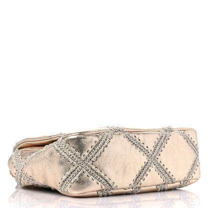 Chanel Metallic Calfskin Crochet Medium Chanel 19 Flap Gold 4 of 11