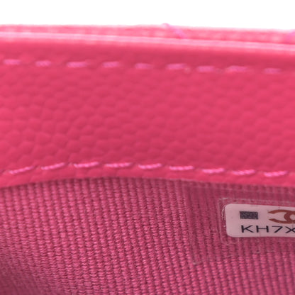 Chanel Caviar Quilted Flap Phone Holder With Chain Pink 9 of 13