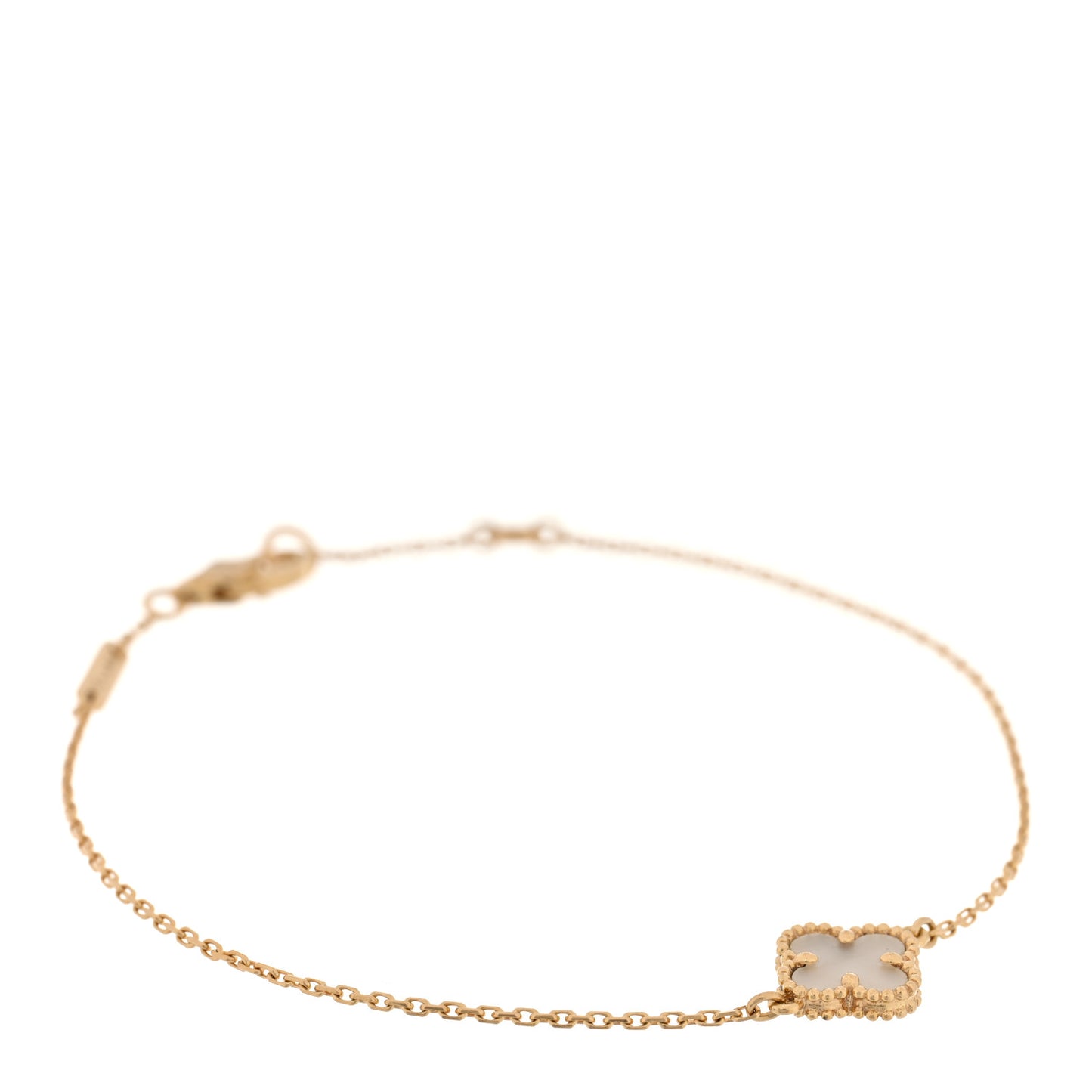 18K Yellow Gold Mother of Pearl Sweet Alhambra Bracelet