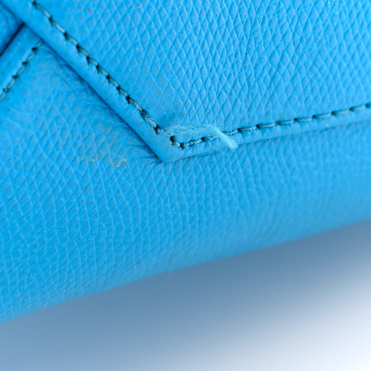 Celine Grained Calfskin Small Vertical Cabas Turquoise 5 of 11