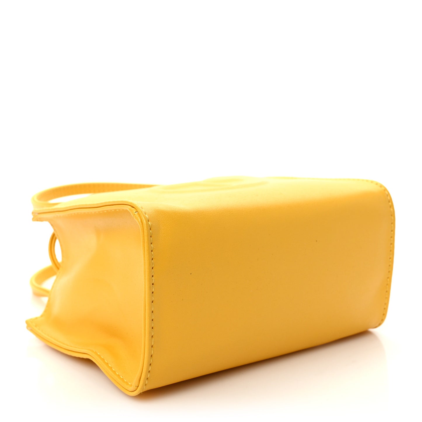 Vegan Leather Small Shopping Bag Yellow
