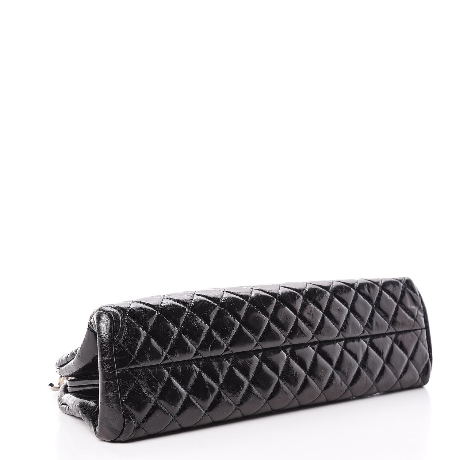 Chanel Glazed Calfskin Quilted Medium Just Mademoiselle Black 4 of 12