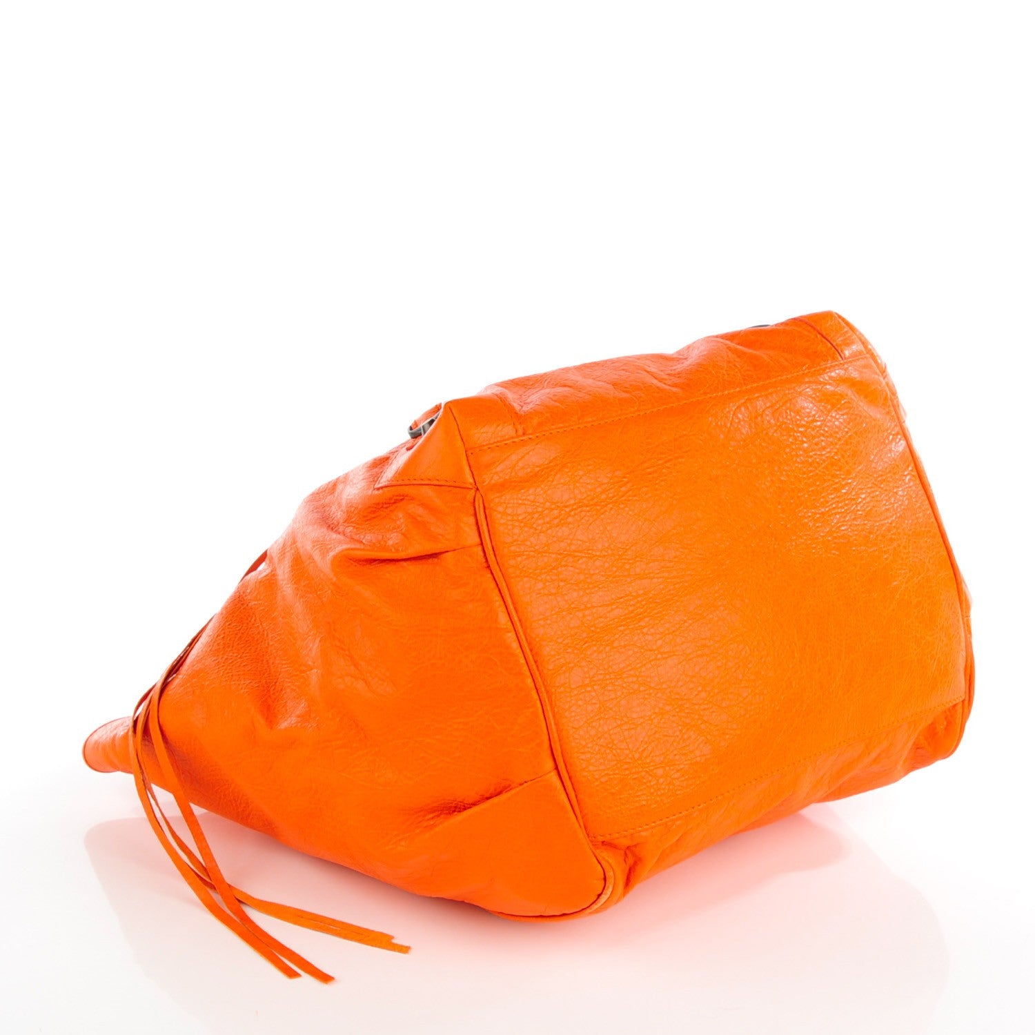 Balenciaga Agneau Classic Hardware S Sunday Tote Tangerine 5 of 10