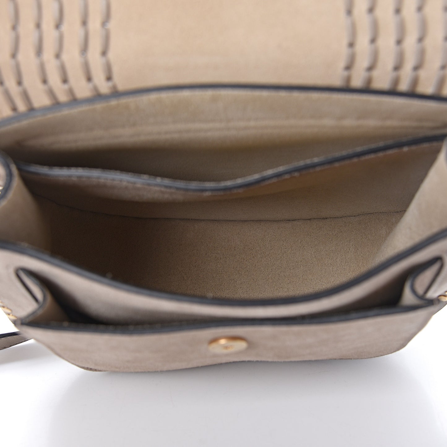 Suede Braided Small Hudson Shoulder Bag Motty Grey