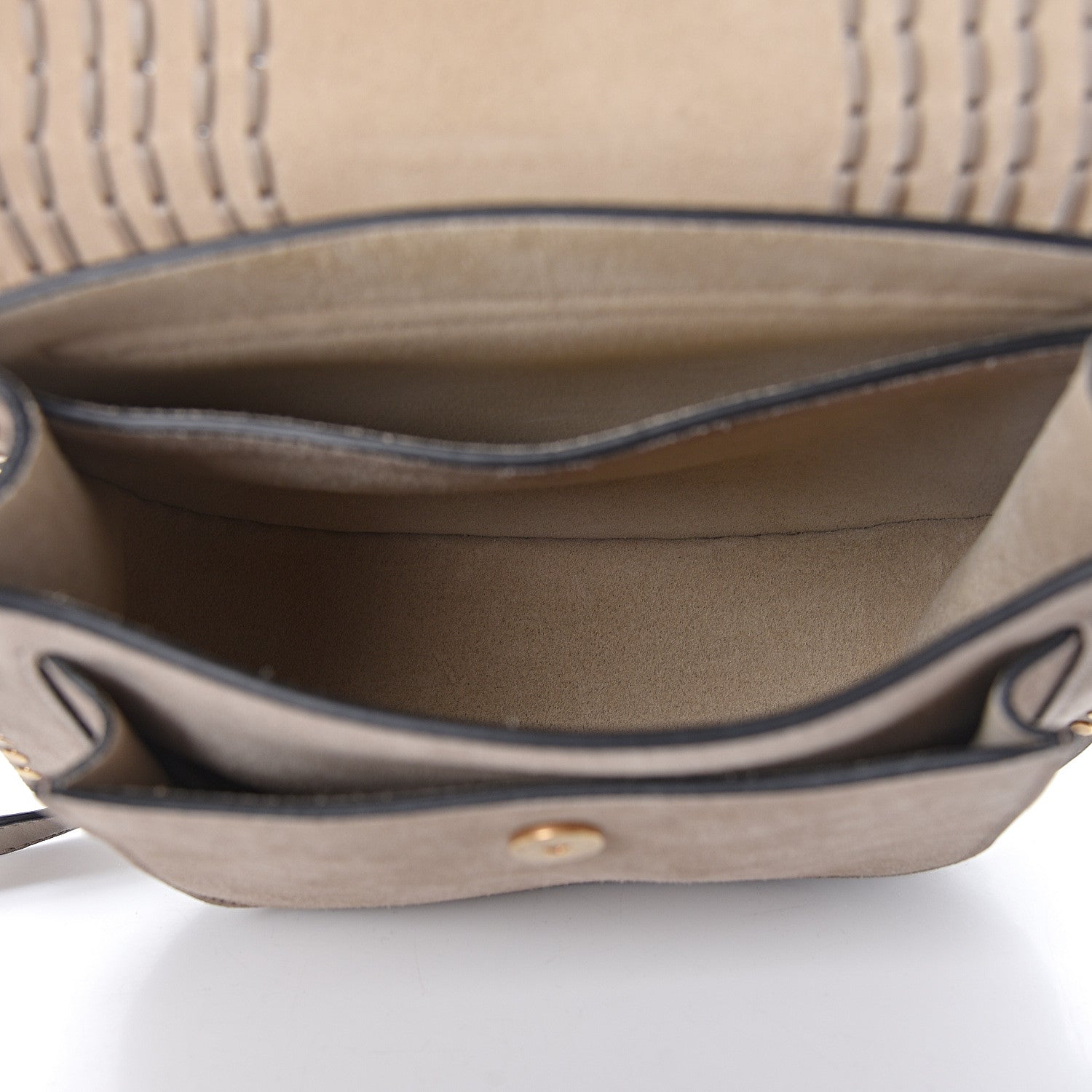 Chloe Suede Braided Small Hudson Shoulder Bag Motty Grey 5 of 9