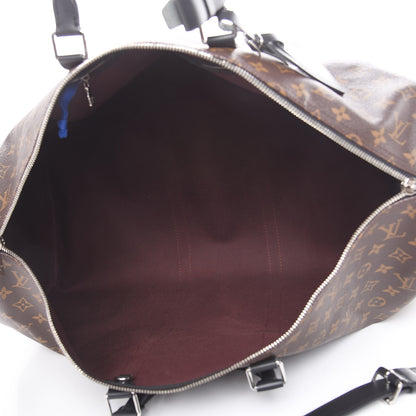Louis Vuitton Monogram Macassar Keepall Bandouliere 55 5 of 18