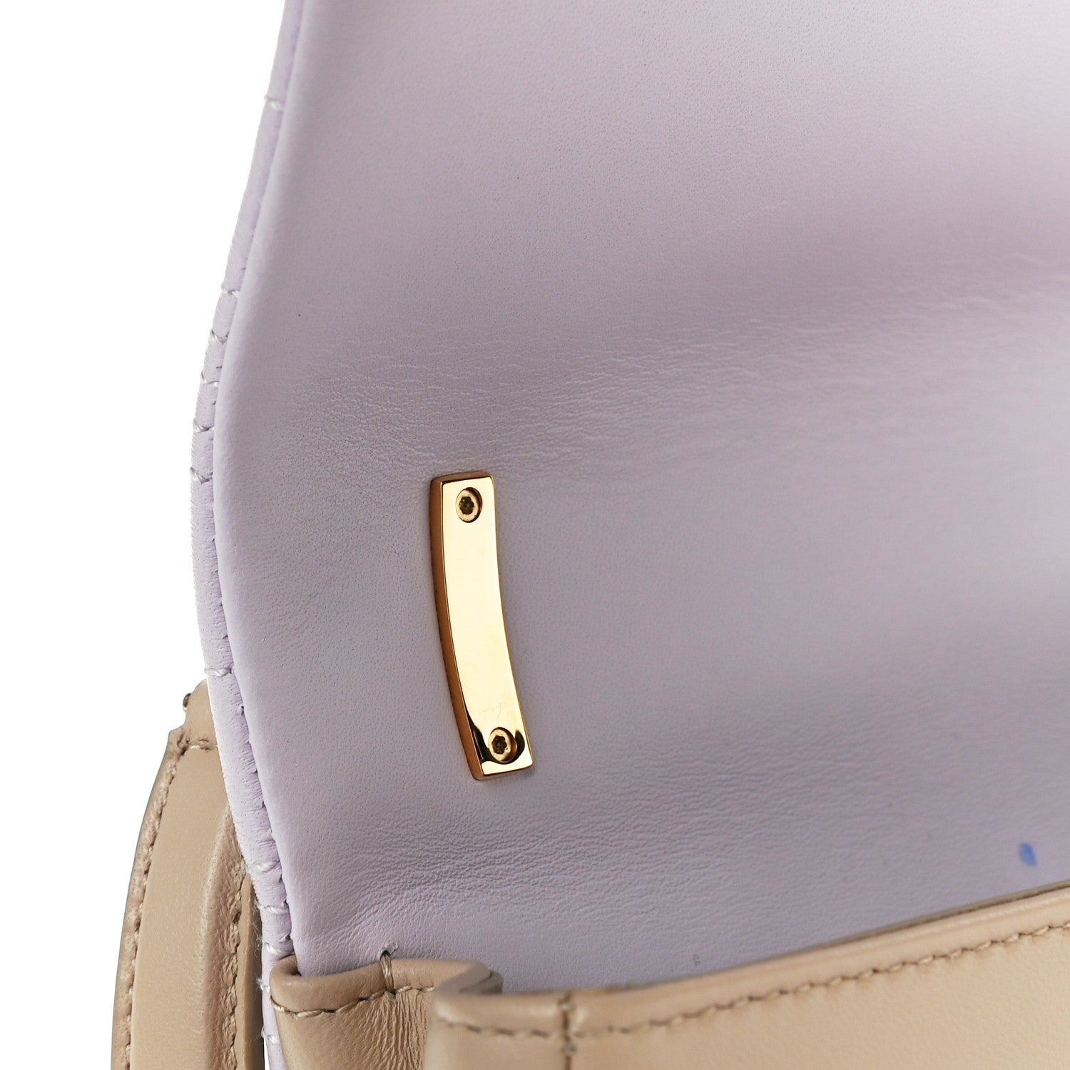 Burberry Lambskin Quilted Small Lola Bag Pale Thistle Soft Fawn 11 of 13