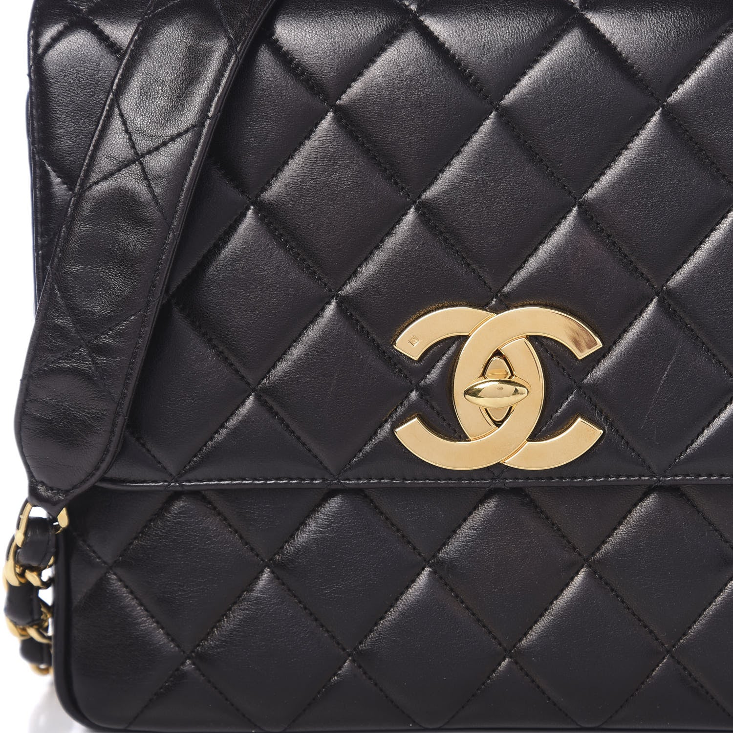 Chanel Lambskin Quilted Medium Single Flap Black 12 of 12