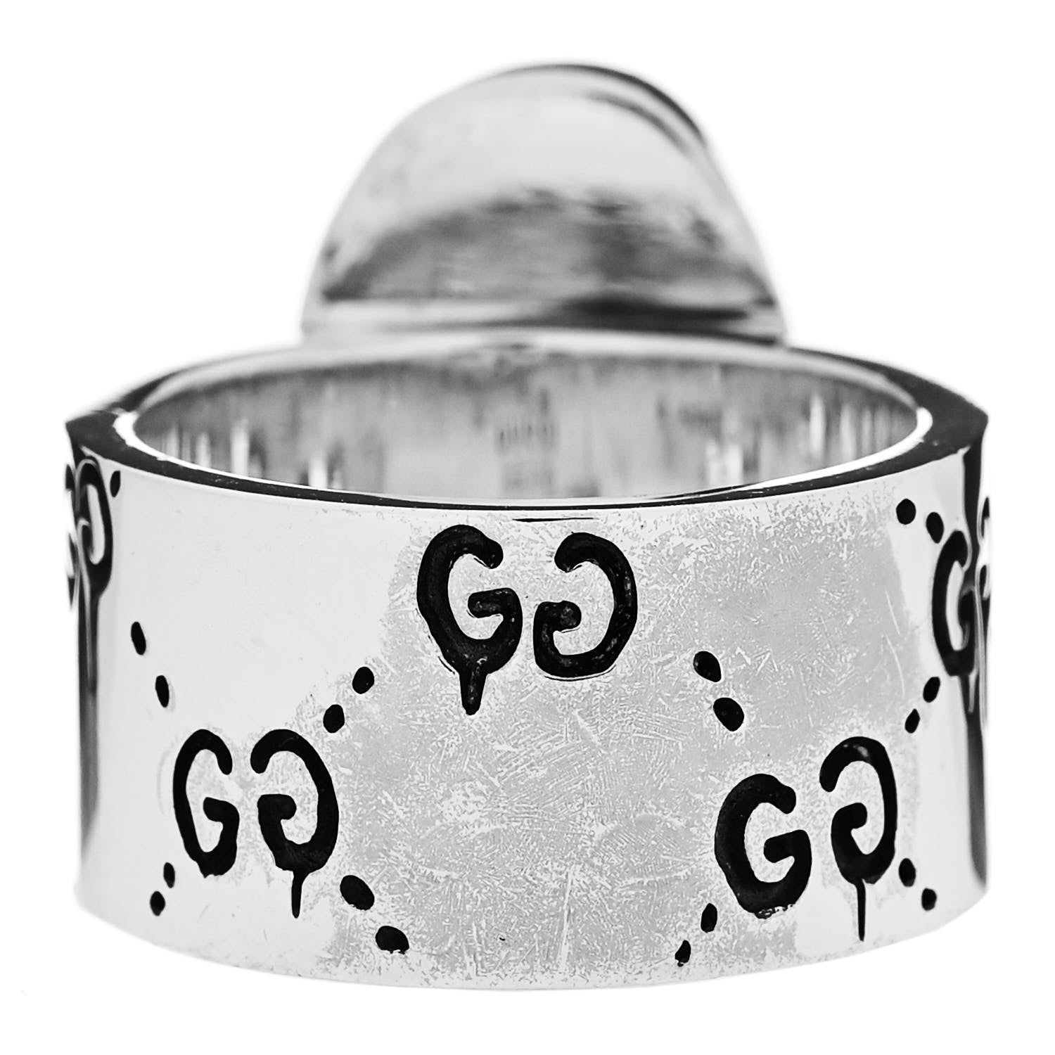 Gucci Sterling Silver GucciGhost Ghost Ring 58 8.25 3 of 5