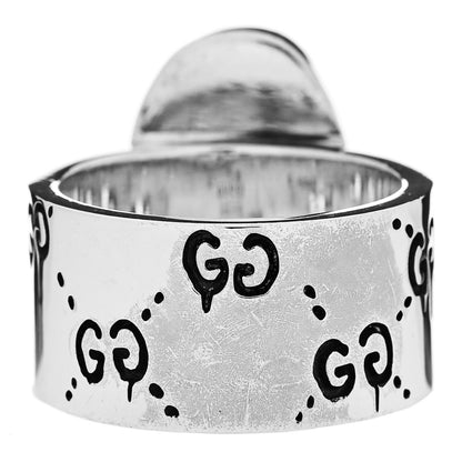Gucci Sterling Silver GucciGhost Ghost Ring 58 8.25 3 of 5