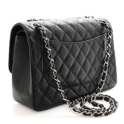 Chanel Caviar Quilted Jumbo Double Flap Black 3 of 10