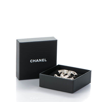 Chanel Baguette Crystal CC Brooch Silver 5 of 5