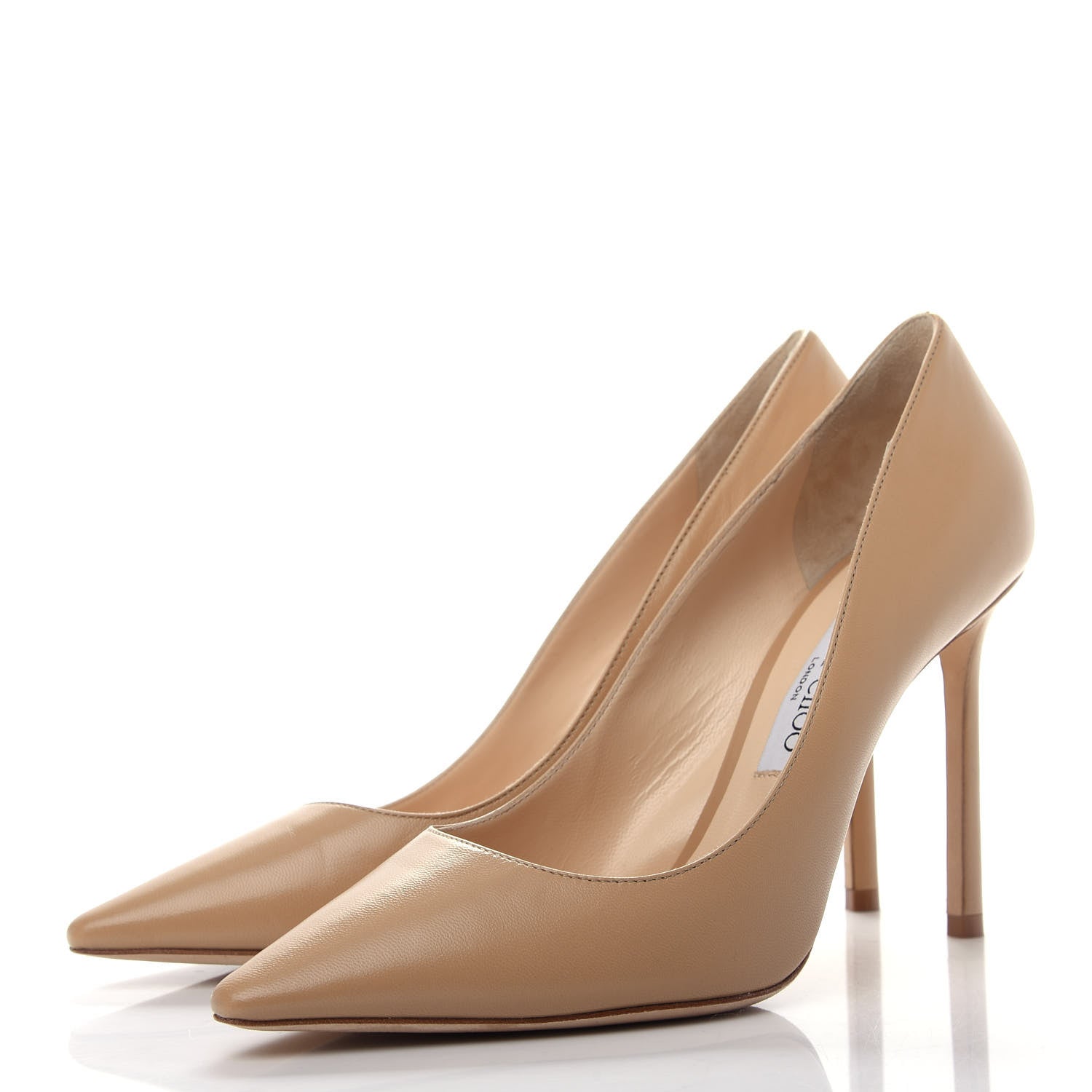 Jimmy Choo Kid Pointy Toe Romy 100 Pumps 39.5 Nude 3 of 10