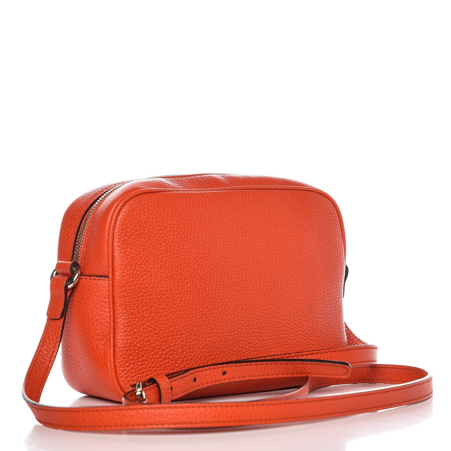 Gucci Pebbled Calfskin Small Soho Disco Bag Sun Orange 9 of 13