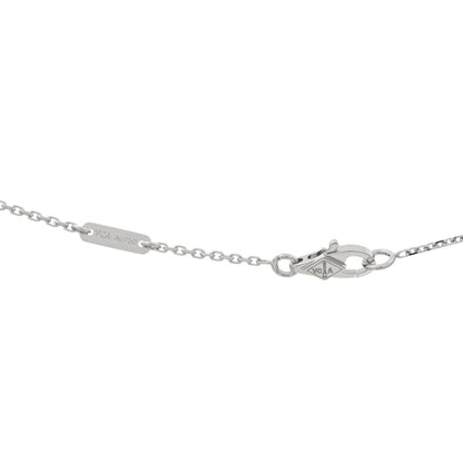 Van Cleef & Arpels 18K White Gold Diamond Sweet Alhambra Pendant Necklace 3 of 3
