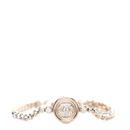 Chanel Crystal CC Chain Bracelet Gold 1 of 6